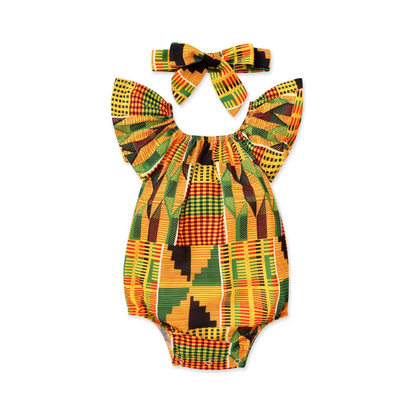 African Baby Clothes Girl Dashiki Set