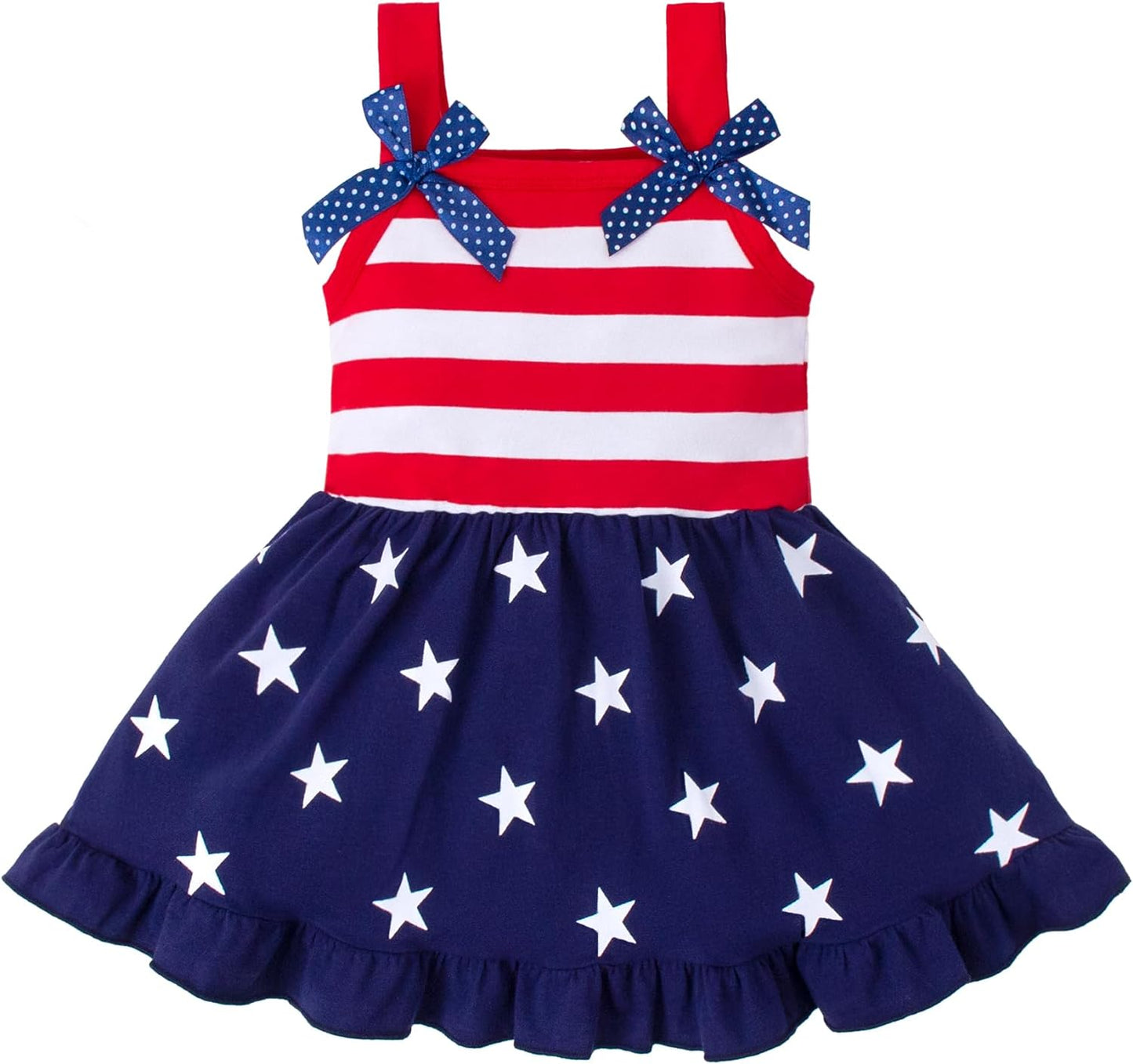 Toddler Baby Girls 4Th of July Outfit Independence Day Dress Kids American Flag Clothes